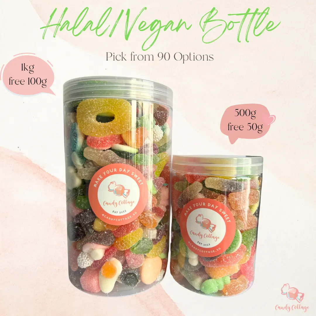 Candy Cottage x Halal/Vegan Bottle - DIY Gummy Bottle, Mix Gummy, Candy, Coke Gummy