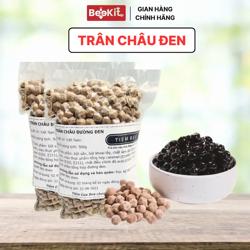 [500g] Trân châu đen, siêu dẻo, dai, thơm ngon và hấp dẫn Topping 0