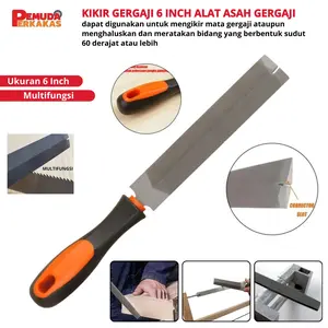 Kikir Gergaji T12 6 Inch Alat Asah Gergaji Flat Besar File 6 Inch Alat Tangan Tukang Kayu