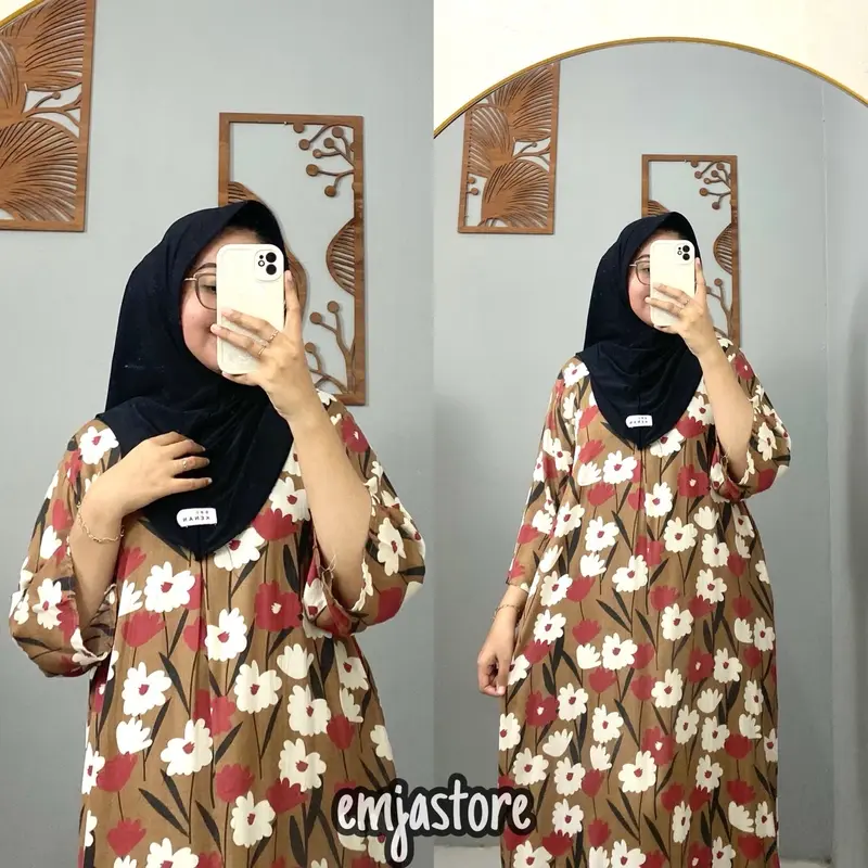 DASTER/GAMIS RAYON MOTIF KEKINIAN/BUSUI FRIENDLY/LD 120 LENGAN 3/4 6