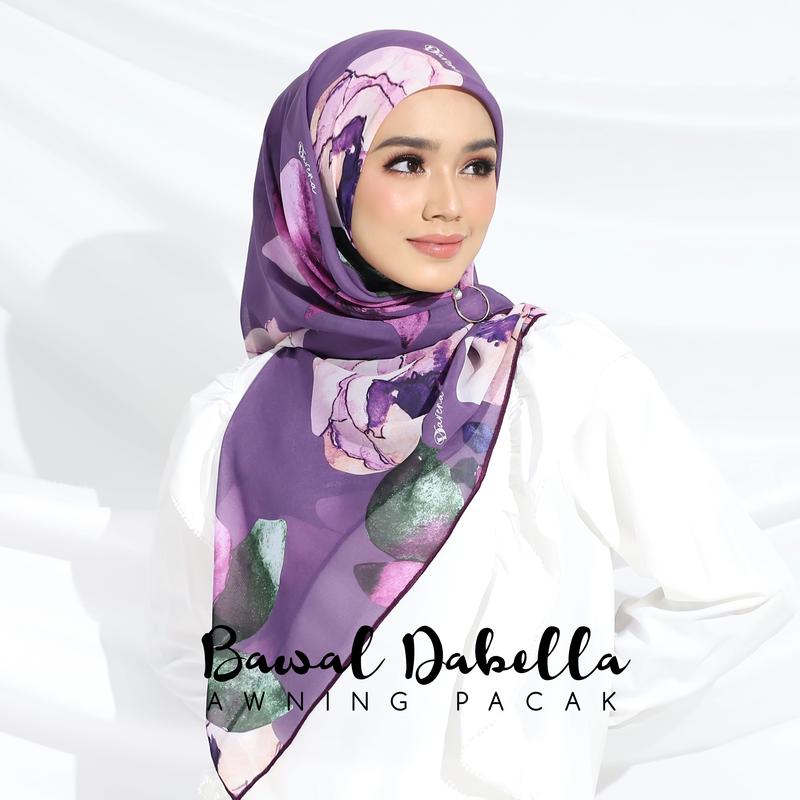Product Introduction of Tudung Bawal Chiffon Dabella  (Awning Pacak) Flowy Tudung Hijab Square Printed Chiffon Corak Murah Ironless  Anti Kedut Senang Bentuk Bidang 48 to 50 by Darena  EDISI 2,3,4 & 9 0