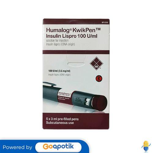 HUMALOG KWIKPEN 100 IU/ML INSULIN LISPRO 3 ML BOX 5 KWIKPEN
