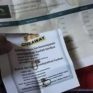 JUAL RUGI ANTING emas wanita dewasa anting Desy permata satu anti karat dan tidak luntur dapat surat dari toko