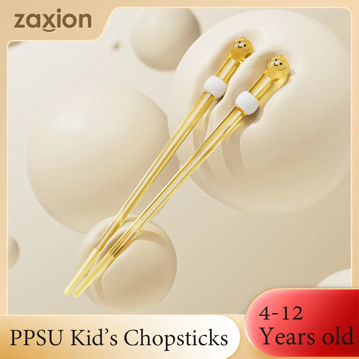 Kids Chopsticks, Cute Cartoon Design, PPSU Reusable Toddler Chopsticks For Daily Use