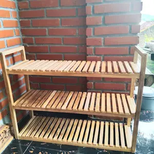 Rak Sepatu Minimalis Kayu Jati Solid dengan Desain Elegan dan Fungsional untuk Ruang Tamu Anda