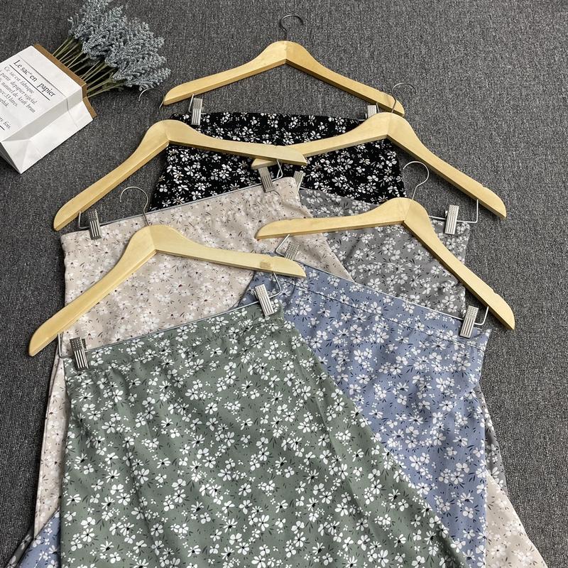 Product Introduction of Floral Skirt | Rok motif bunga| Korean skirt | Rok A line | pattern midi skirt | Korean Style | Rok wanita Panjang Casual Bawahan 23