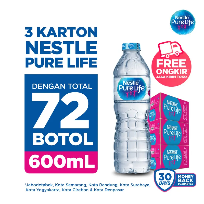 PROMO - Nestle Pure Life 3 Karton 600mL 0