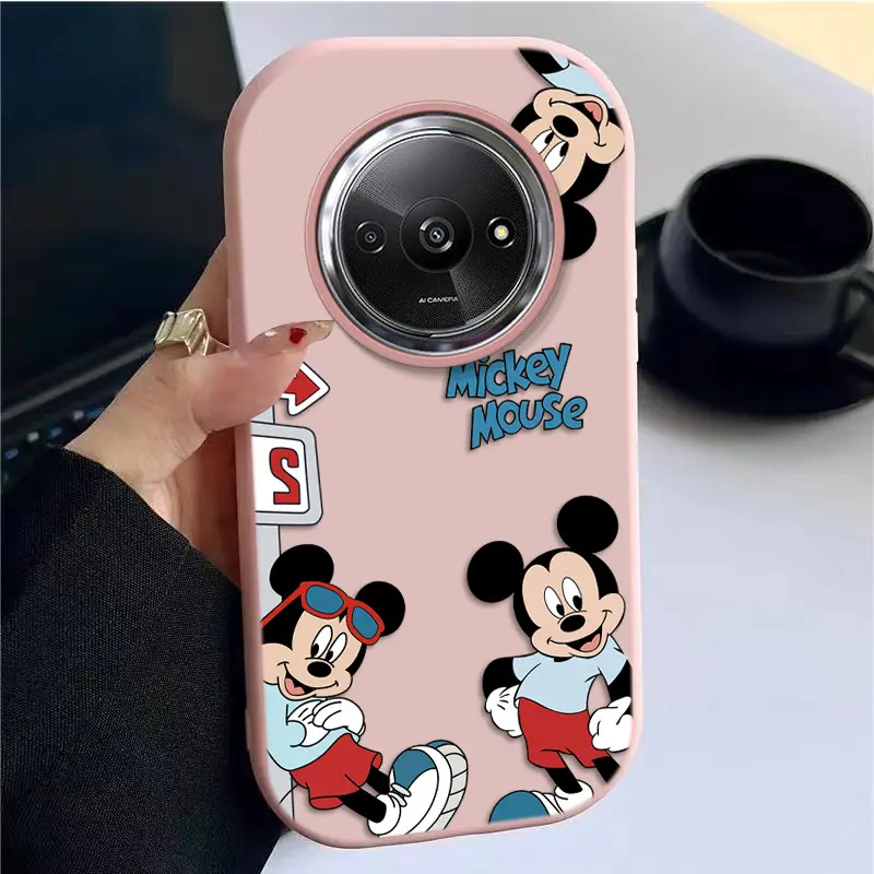 Untuk Xiaomi Redmi A3 Casing dengan Gaya Kawaii casing Cincin pelindung kamera logam Casing Pelindung Casing Feminim Casing Anti Gores A3x Casing dengan gambar Casing Motif Kartun Casing Lembut Casing Silikon 6
