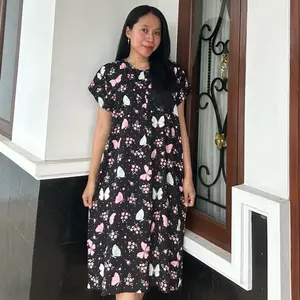 Daster Tiara Selutut Daster Busui Wanita Bahan Rayon Premium