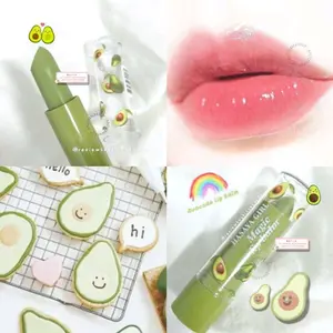 LIP BALM 3Varian rasa (AVOCADOO - PEACH SODA - ALOE VERA) LIPBALM PELEMBAB BIBIR 99% Terlarisss