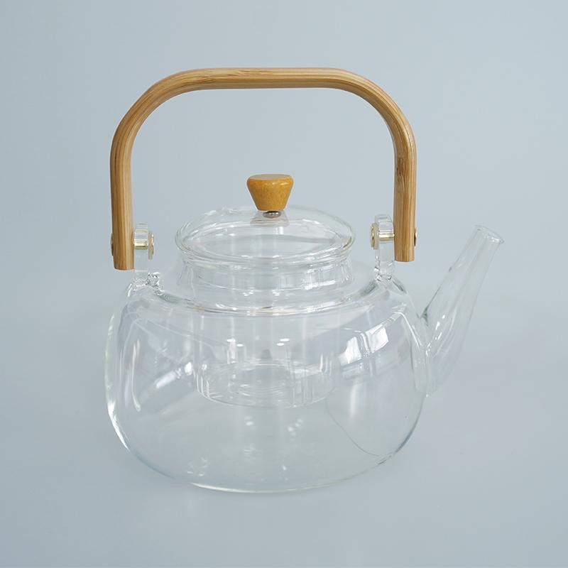 Teapot,square glass teapot with a lifting loop handle 0