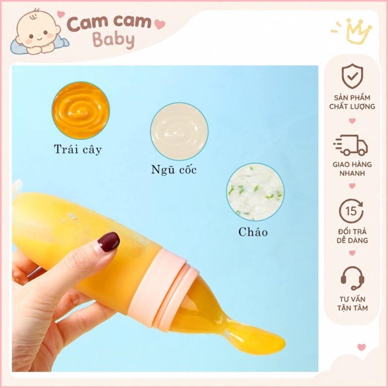 [Được đánh giá cao] BÌNH THÌA ĂN DẶM SILICON CAO CẤP
