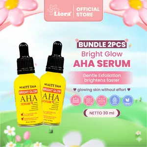 [Bundle Hemat - 2 Pcs] BEAUTY TALK Bright Glow AHA Serum 30ML I Mencerahkan, Meregenerasi Sel Kulit Mati & Menjaga Kelembaban Kulit