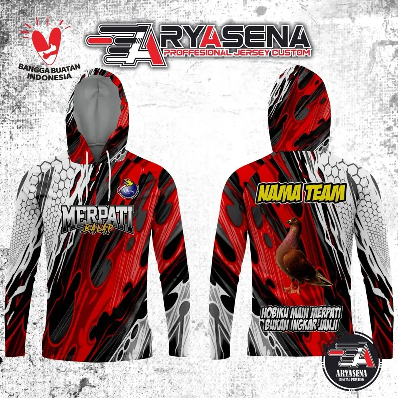 Jersey merpati balap bertopi custom desain 0