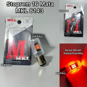 STOPREM MKL 8143 8144- 16 Mata Led Senja Merah Kedip/Standby