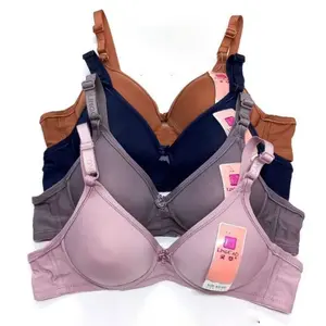 4 Pcs PROMO ! BH Bra Busa Tanpa Kawat Cup A Katun Lembut Kait 2 LING CAO | Size 34 36 38 40