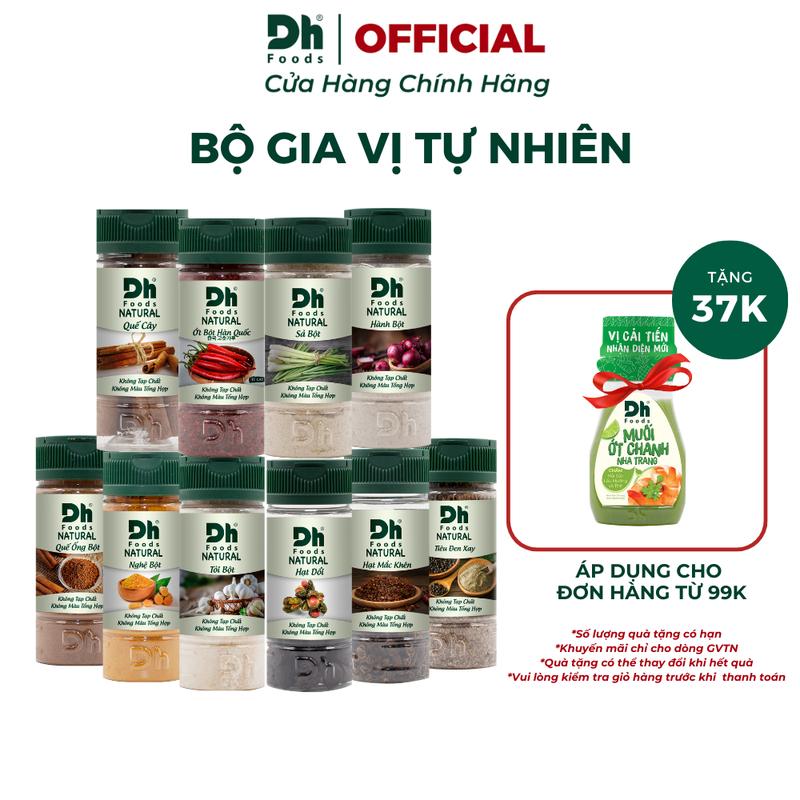 Bộ Gia Vị Tự Nhiên DH FOODS Gừng Bột Hành Bột Sả Bột Tỏi Bột Nghệ Bột,Ớt Bột,Ớt Bột Hàn Quốc Tiêu Đen Xay Dầu Điều