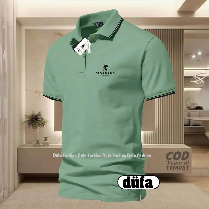 Foto T-shirt Kaos POLO List Kerah Gior Since 1981 Text Hitam Polo Kerah Unisex Pria & Wanitathumb3