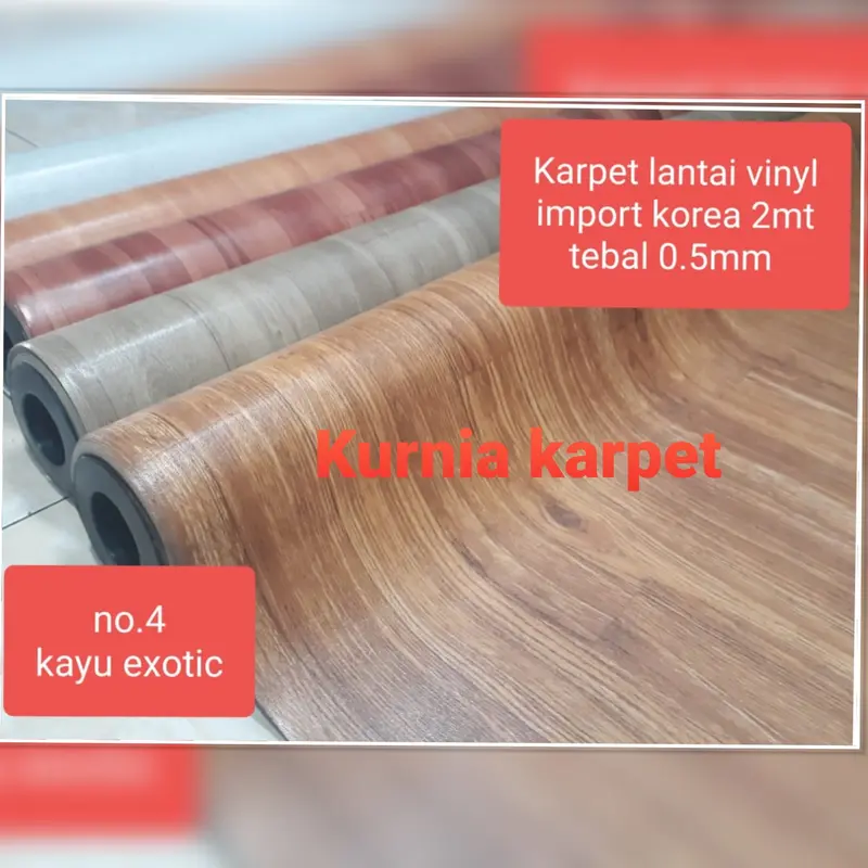 karpet lantai vinyl meteran Korea (Lebar 200cm x 50 cm) tebal 0.5mm harga  panjang Per 1/2 METER 0