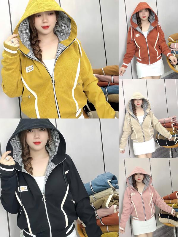 Áo Khoác Nữ Form Rộng - Áo Khoác Nhung Gân 2 Lớp Lót Caro full size ML Dưới 80kg. Jacket Top