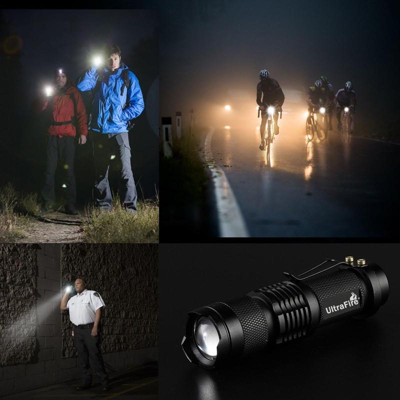 Product Introduction of UltraFire SK68 5-Pack Mini Tactical Flashlights, 3-Mode Adjustable Focus EDC Keychain Multifunctional Ultra Bright 300 Lumens Lighting Tool, Portable and Durable 13