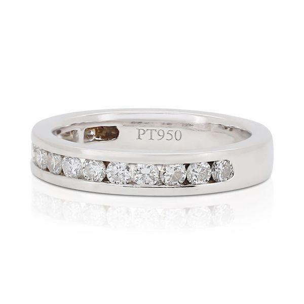 Elegant 0.80ct Half Eternity Ring set in gleaming Platinum 2