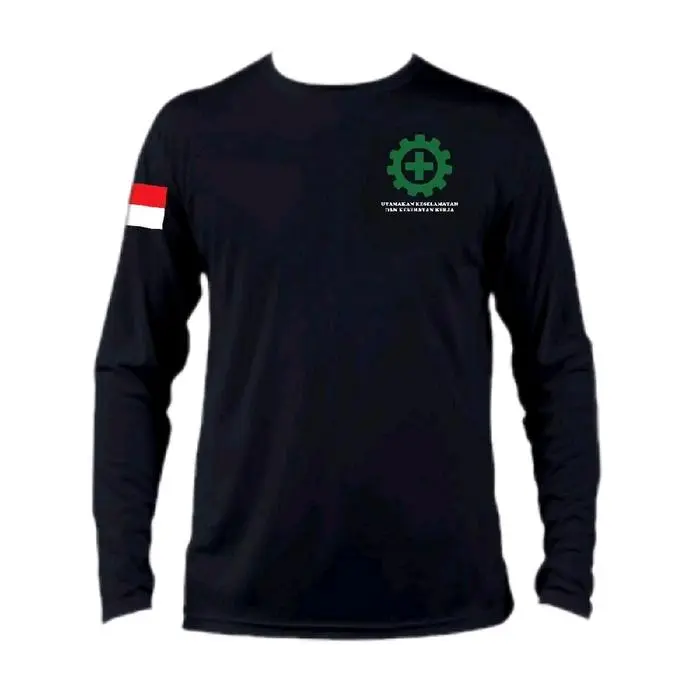 STOK TERBATAS KAOS PANJANG LONGSLEEVE SAFETY FIRST NEW LOGO DADA UTAMAKAN KESELAMATAN DAN KESEHATAN KERJA