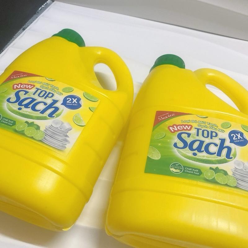 Tổng 3kg. Giá combo 2 can nước rửa chén Maxica 1,5kg sạch dầu mỡ thơm hương chanh