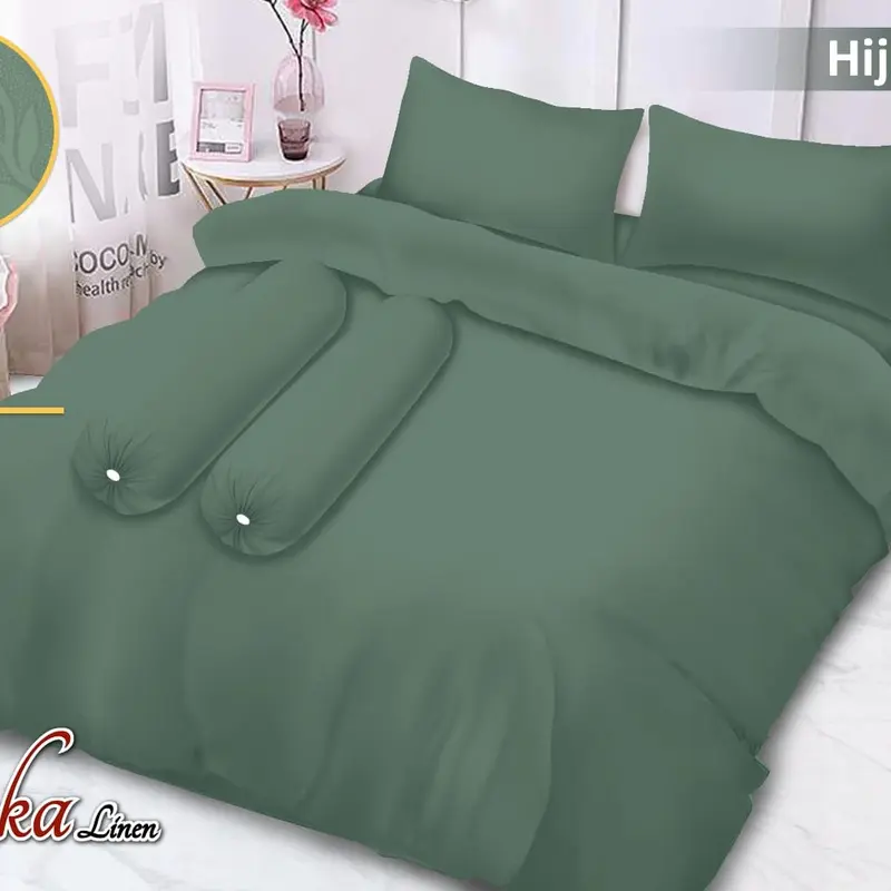 Jovanka Bedcover Set Polos Emboss Ukuran King 180x200x20 Dan Queen 160x200x20 Untuk Kasur Lebih Mewah 3