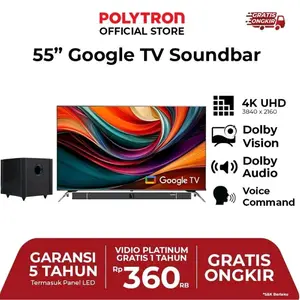 Polytron 55 Inch 4K UHD Smart Google TV PLD55UG5059