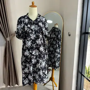 NESTUFF DRES FAY BAHAN RAYON VISCOSE SRITEX PREMIUM BUSUI KANCING aktif hanya 2 teratas