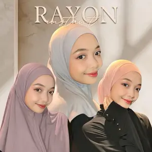 Hijab Rayon Instant | Hijab Instant Zaina Jilbab Kerudung Muslim Wanita Bergo