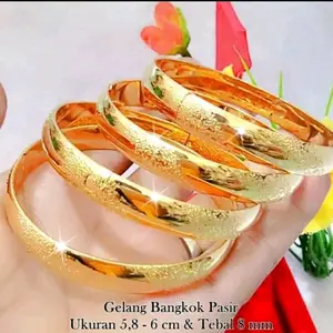 Gelang Bangkok Dewasa Warna Gold Elegan dan Mewah