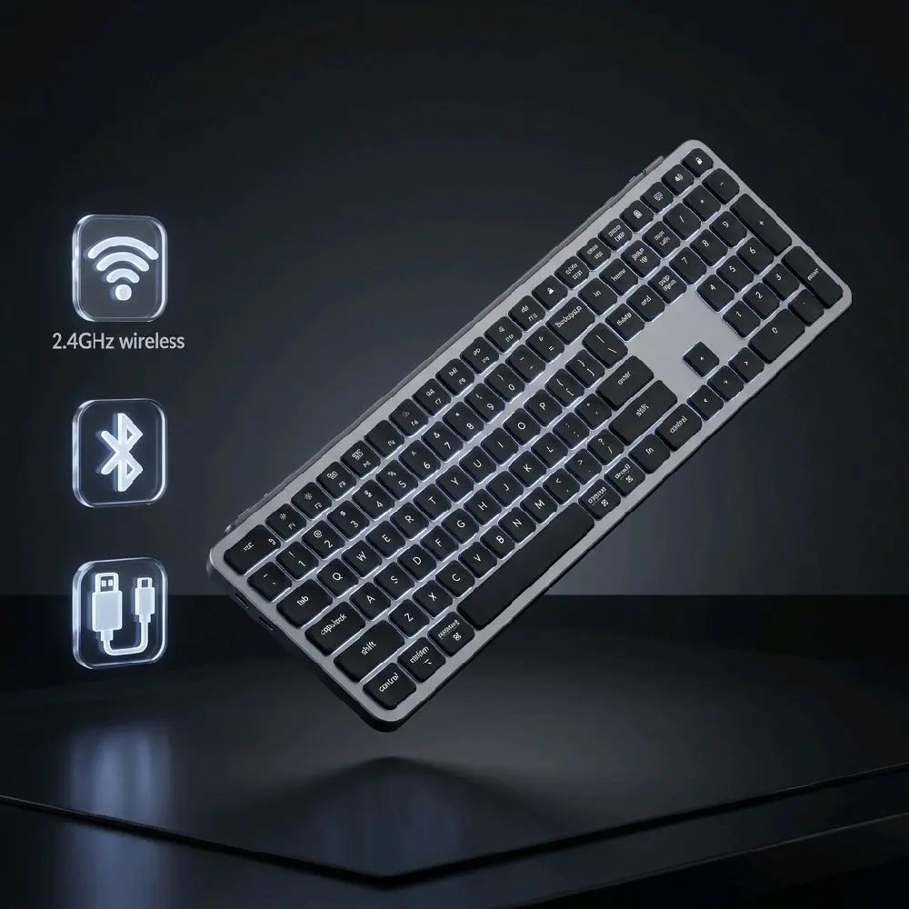 Keyboard Wireless Keychron B6 Pro Ultra Slim Full Size Mac Windows
