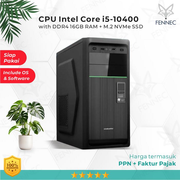 Gambar CPU PC Komputer Intel Core i5-10400 Gen-10 RAM 16GB SSD Rakitan Office - SSD NVMe 256GB, Tanpa Harddisk dari Fennec PC Kab. Tangerang Tokopedia