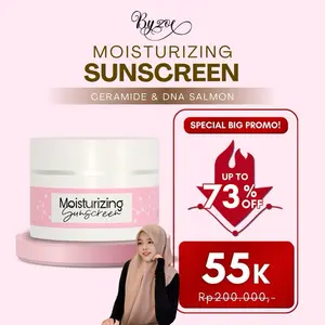 Byzoe DNA Salmon Sunscreen and Moisturizing SPF 45PA+++Barrier Repair and Protection Glowing  Brightening Ceramide Extract Mencerahkan Facial Niacinamide Perawatan Wajah