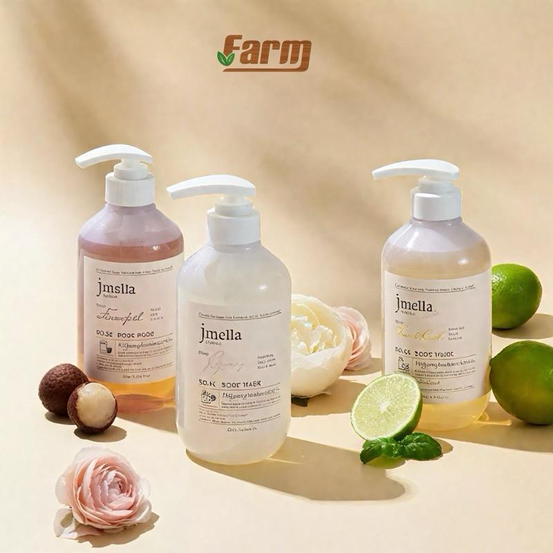 Sữa Tắm Dưỡng Ẩm Hương Nước Hoa Jmella In France Sparkling Rose Body Wash 500ml - FARM