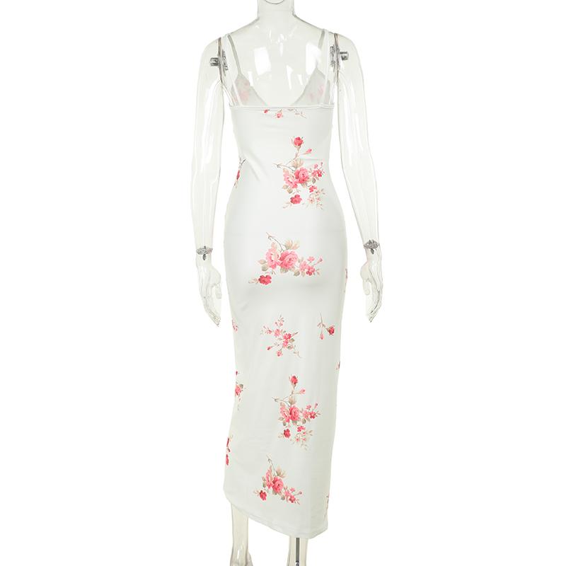 Product Introduction of Đầm Hoa Thường Ngày Dáng Ôm, Dây Đeo Spaghetti Thanh Lịch, Phong Cách Bodycon, Thích Hợp Cho Bữa Tiệc Ngày Lễ, JY23159TGO 18