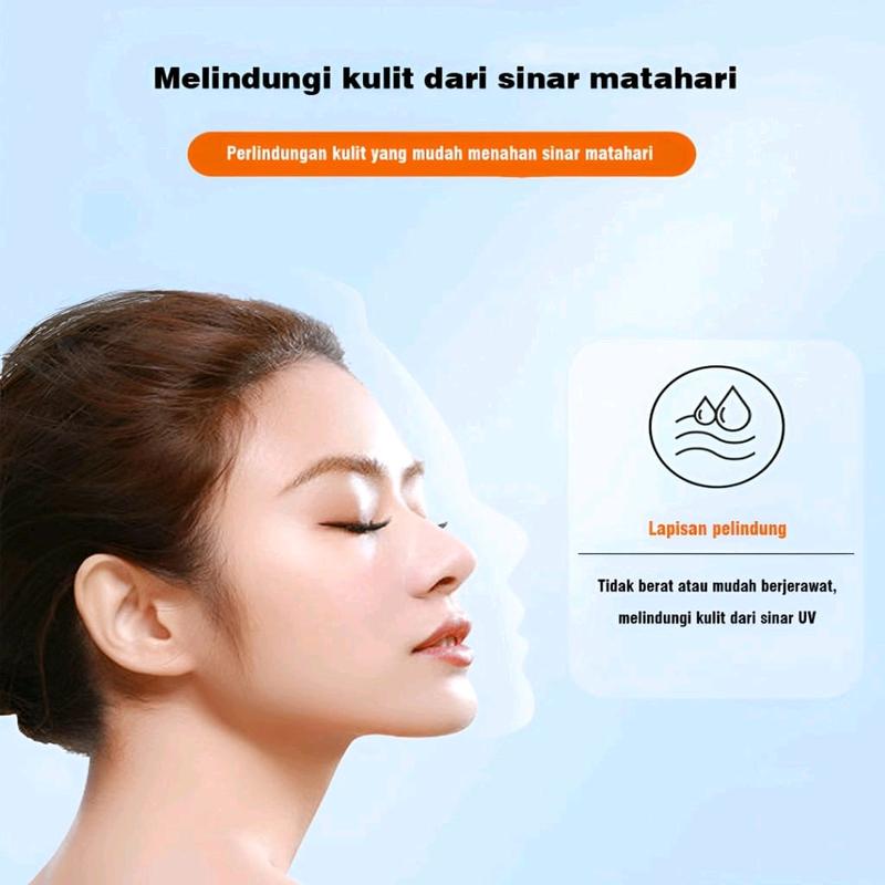 SPF 50 Sunscreen Whitening Sunblock Cream Wajah Dan Badan Sunscreen Sun Protect & Moisture Pelindung dari Sinar Matahari UV Protection Cream Tidak Lengket Tahan Air Double Whitening Lightweight Refreshing Mencegah Penuaan Dini 3