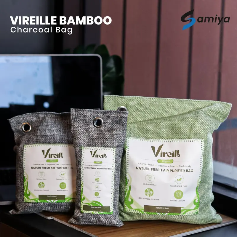Vireille bamboo charcoal air purifier bag penyerap bau ruangan pembersih udara 0