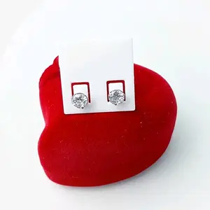 Anting Tusuk / Stud / Giwang Stainless Steel Monel Titanium Besi Putih Baja Putih Diamond Cutting Anti Karat Anti Luntur Elegan Untuk Semua Usia Anak,  Remaja,  Dewasa