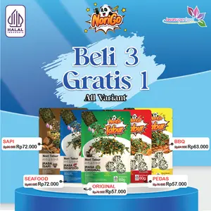 (Beli 3 Gratis 1) Norigo Nori Tabur Rumput Laut Panggang 60g