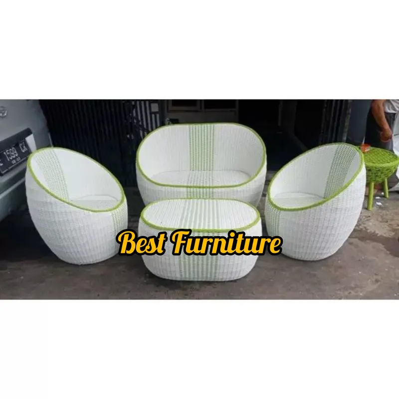 Set Kursi Sofa Korsi Bangku Duduk Meja Teras Malas Santai Empuk Anyaman Rotan Sintetis Gentong Putri Untuk Teras 1 set Modern Mewah Ruang Tamu Rooftop Original Minimalis 2