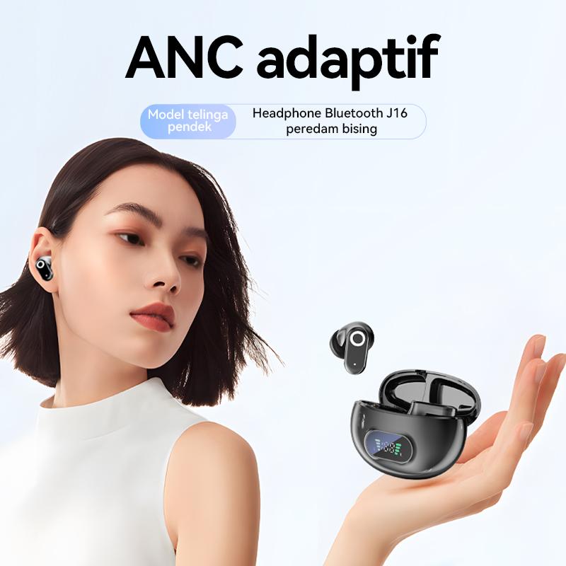 [COD] Yincoree [J16] Earphone Bluetooth 6.0 TWS - Reduksi Kebisingan Hybrid -48dB, 6-MIC ENC, 24 Jam Baterai, Latensi Rendah 0.04s, Audio 360° - Headset Nirkabel Kulit Gading untuk Gaming & Kerja In Ear Peredam Mikrofon Bawaan