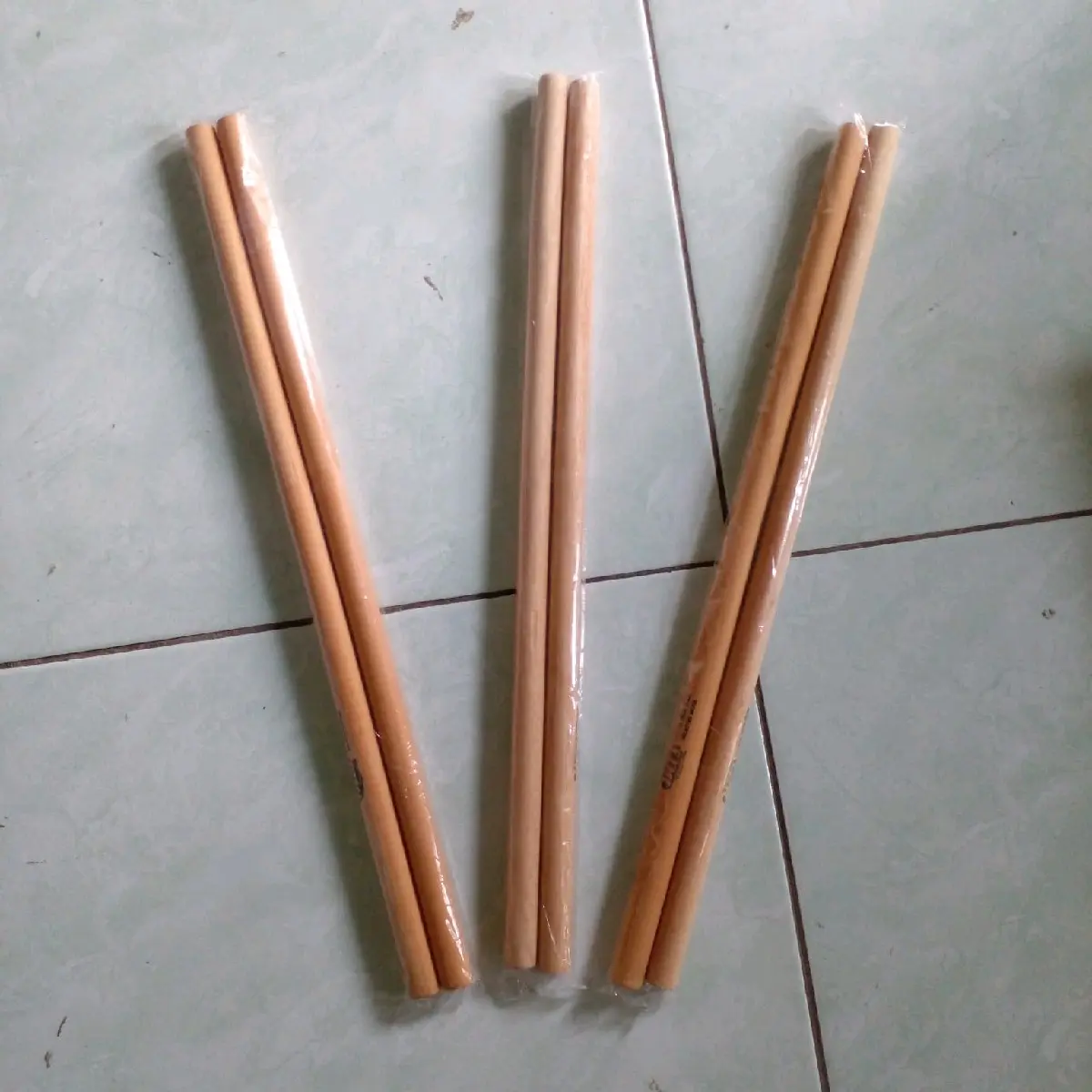 setik senam panjang 40 cm x 15 mm lurus. stik kayu pound fit olahraga workout