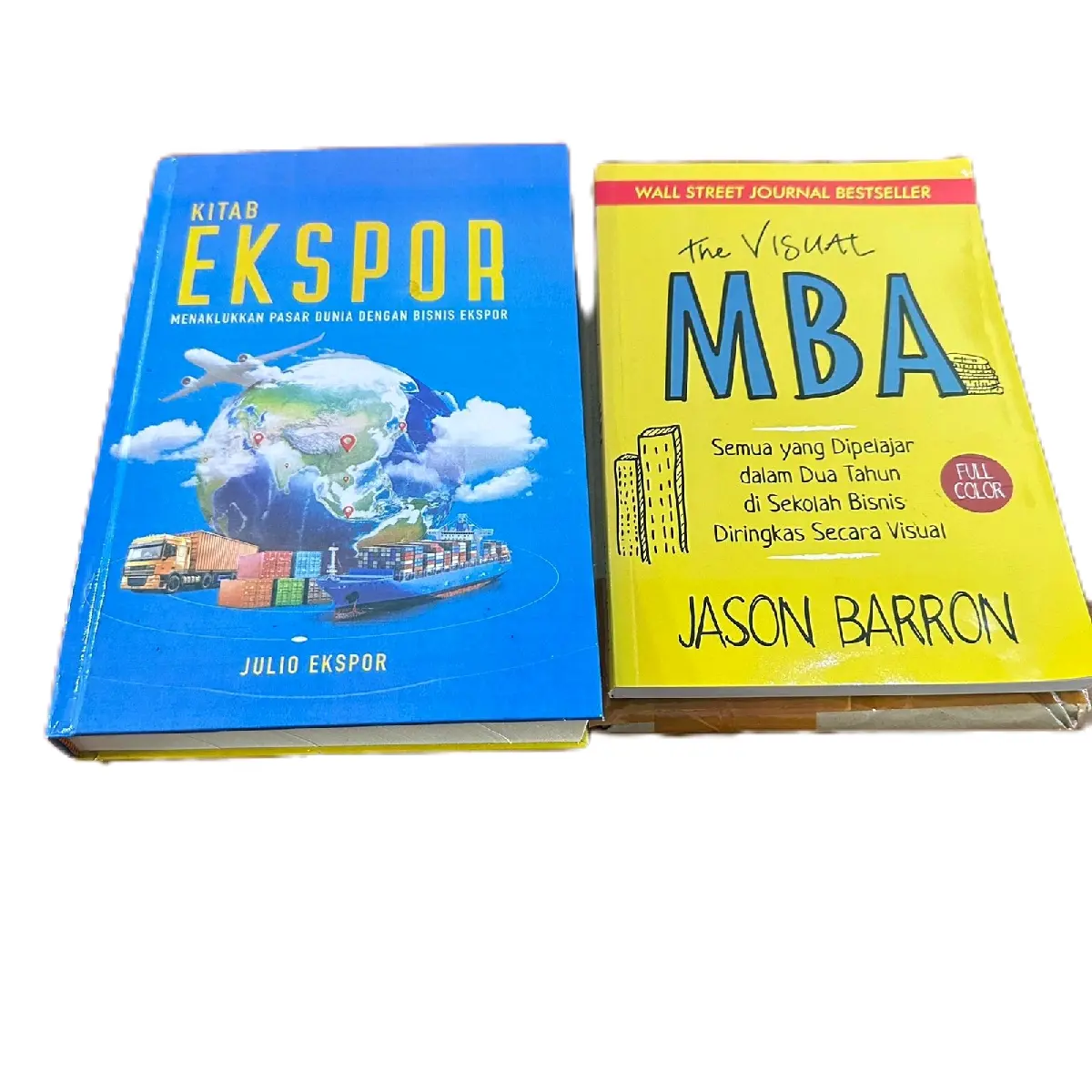 paket 2 buku kitab ekspor, the visual mba