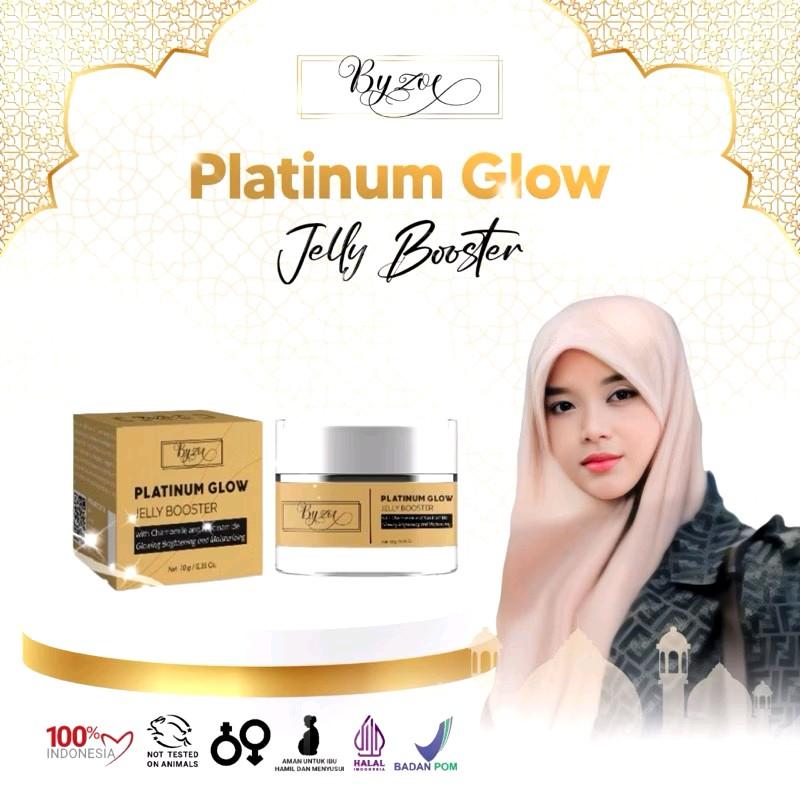 Byzoe Glowing Booster Platinum Glow jelly booster mencerahkan mengencangkan wajah Memutihkan Pelembab Pencerah Hitam Perawatan 0