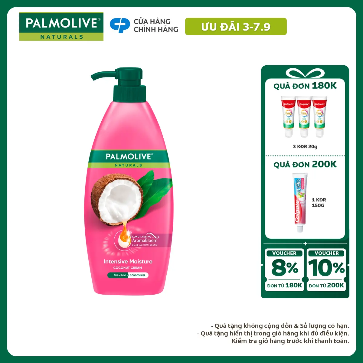 [Ưu đãi 3-7.9] Dầu gội Palmolive kèm xả 2-trong-1 chiết xuất thiên nhiên 600ML Chăm sóc tóc và Dưỡng tóc bồng bềnh phù hợp cho Nữ và nam