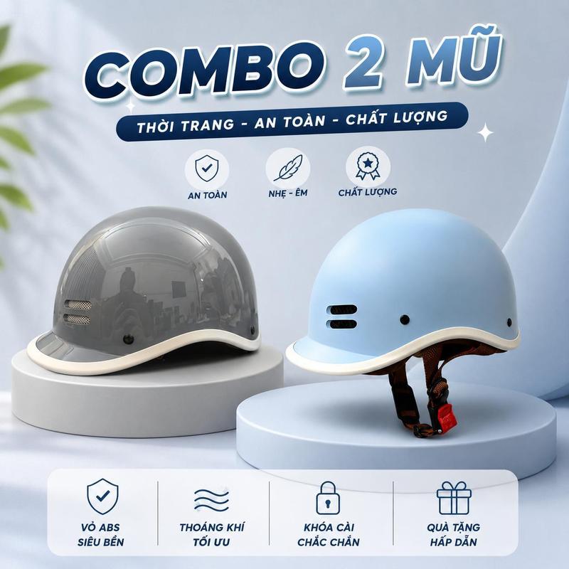 Combo 2 Nón Bảo Hiểm Cá Heo Hot 2026 Nhiều Màu lựa chọn