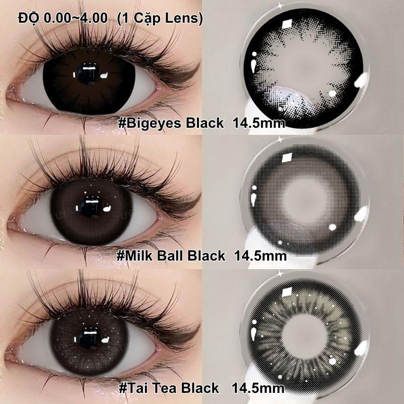  【độ 0 | Lens đen xám Kính áp tròng 6 tháng đường kính 14,2mm-15,00mm tùy chọn màu đen nâu và xám các mẫu phổ biến: Pearl Grey Moonlight Snowball Black Bigeyes black Taitea black dễ đeo thoải mái và mềm mại hàm lượng nước 42% UYAAI 